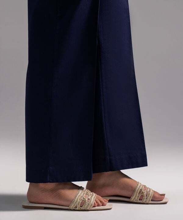 Solid Cambric Straight Pants