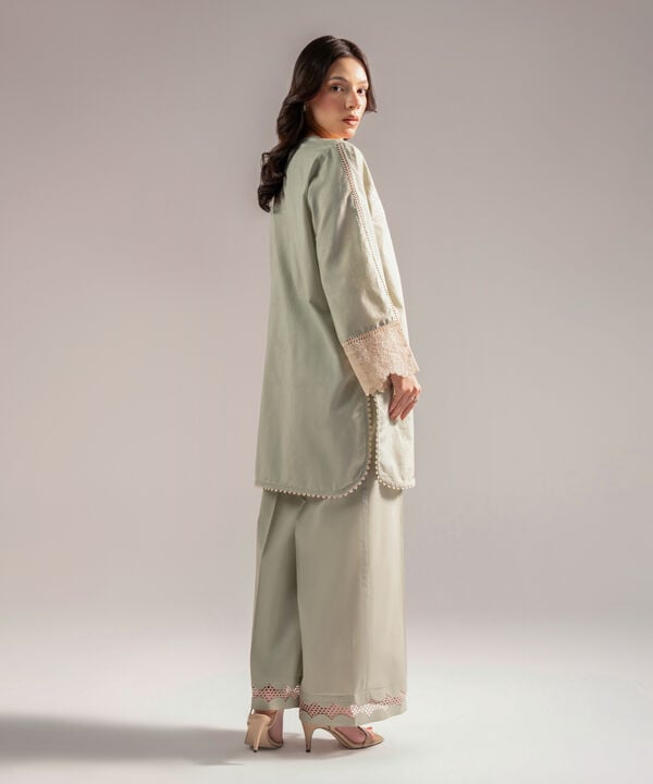 2 Piece - Embroidered Jacquard Suit