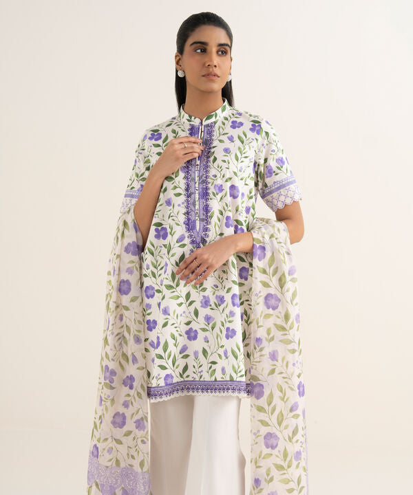 3 Piece - Embroidered Lawn Suit