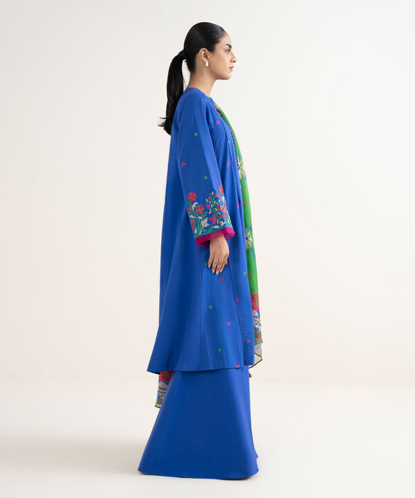 3 Piece - Embroidered Cotton Viscose Suit