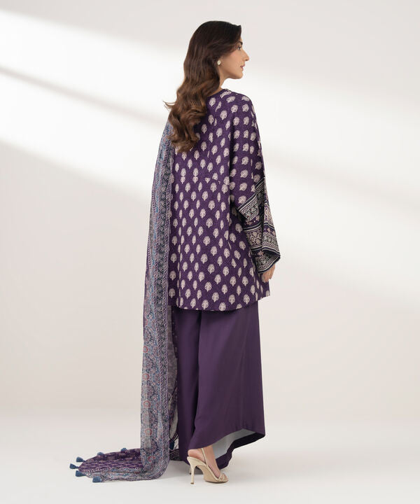 3 Piece - Embroidered Light Linen Suit