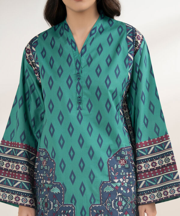 3 Piece - Embroidered Cotton Suit