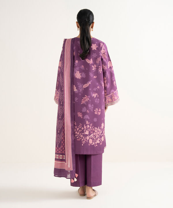 3 Piece - Embroidered Cotton Suit