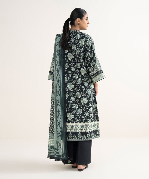 3 Piece - Embroidered Cotton Suit