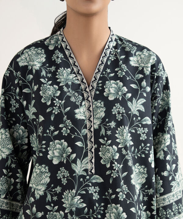 3 Piece - Embroidered Cotton Suit