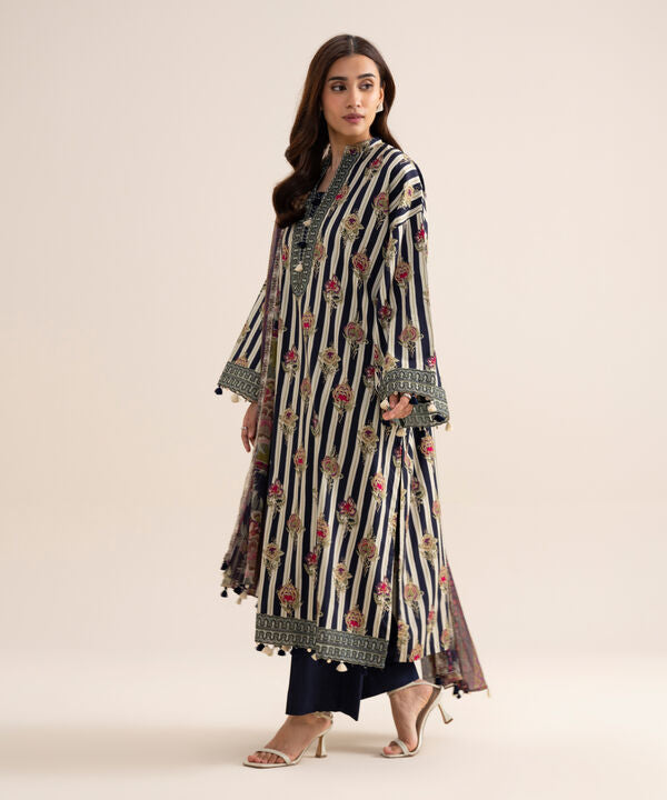 3 Piece - Embroidered Arabic Lawn Suit