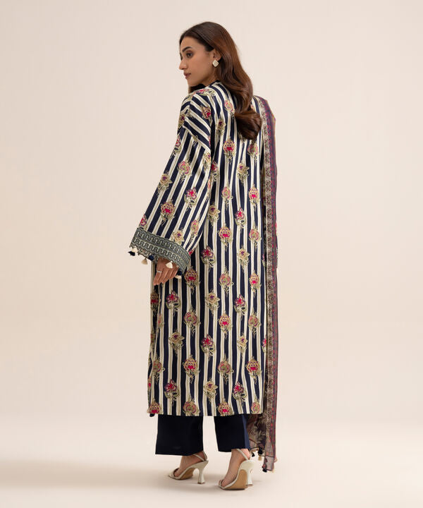 3 Piece - Embroidered Arabic Lawn Suit