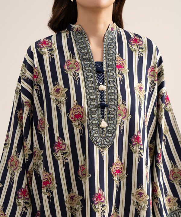 3 Piece - Embroidered Arabic Lawn Suit