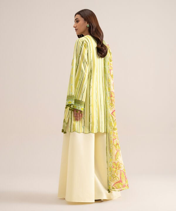 3 Piece - Embroidered Arabic Lawn Suit
