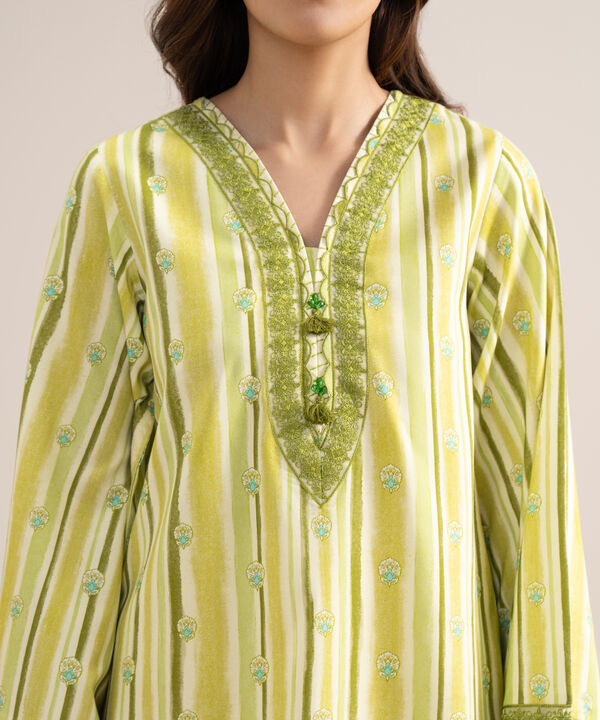 3 Piece - Embroidered Arabic Lawn Suit