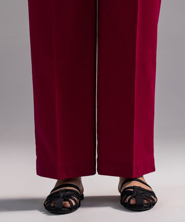 Solid Cambric Straight Pants