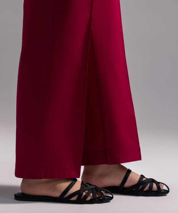 Solid Cambric Straight Pants