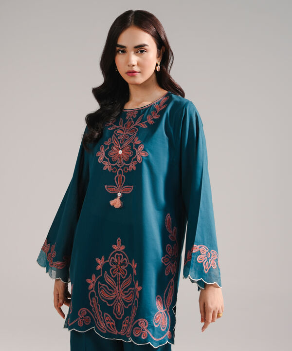 Embroidered Crosshatch Shirt