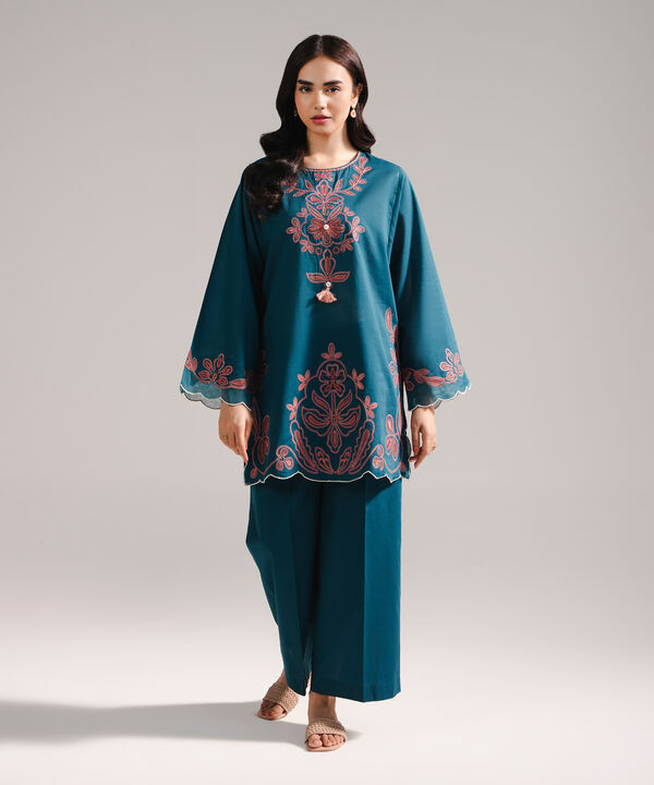 Embroidered Crosshatch Shirt