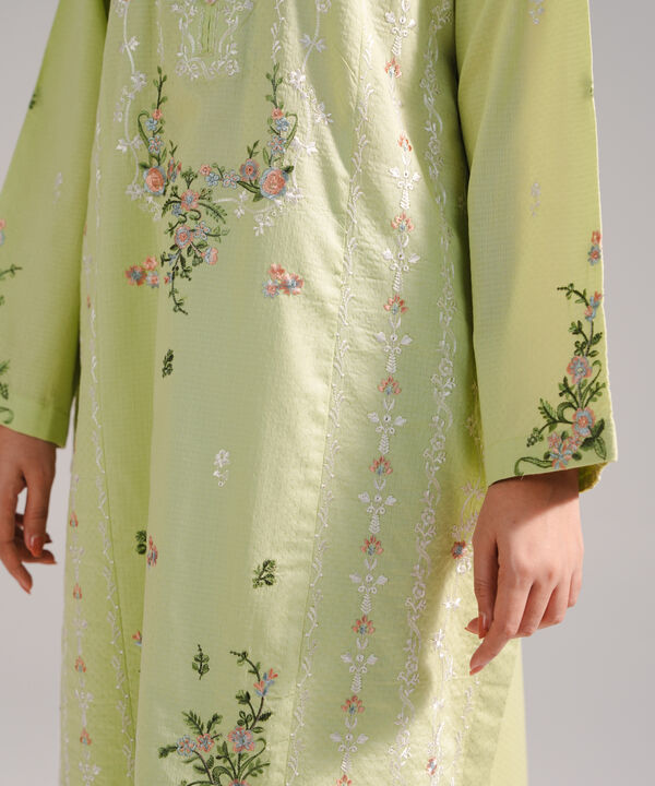 3 Piece - Embroidered Dobby Suit