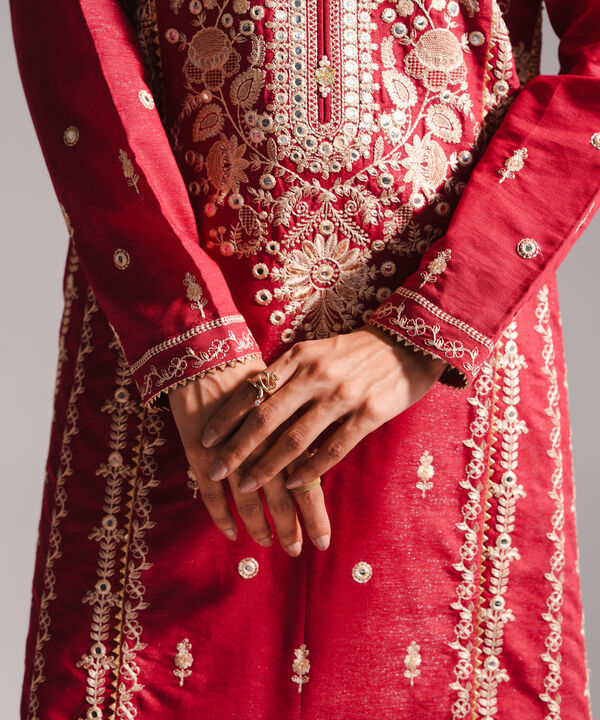 3 Piece - Embroidered Cotton Suit
