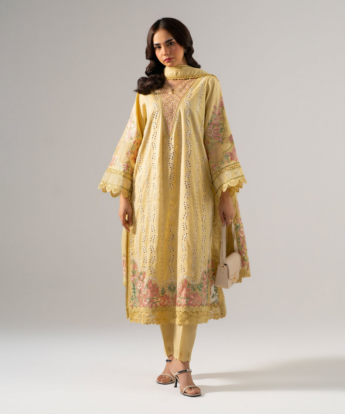 3 Piece - Embroidered Jacquard Suit PES2SCHMV629