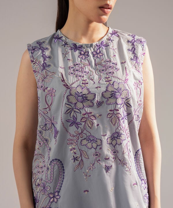 3 Piece - Embroidered Cambric Suit