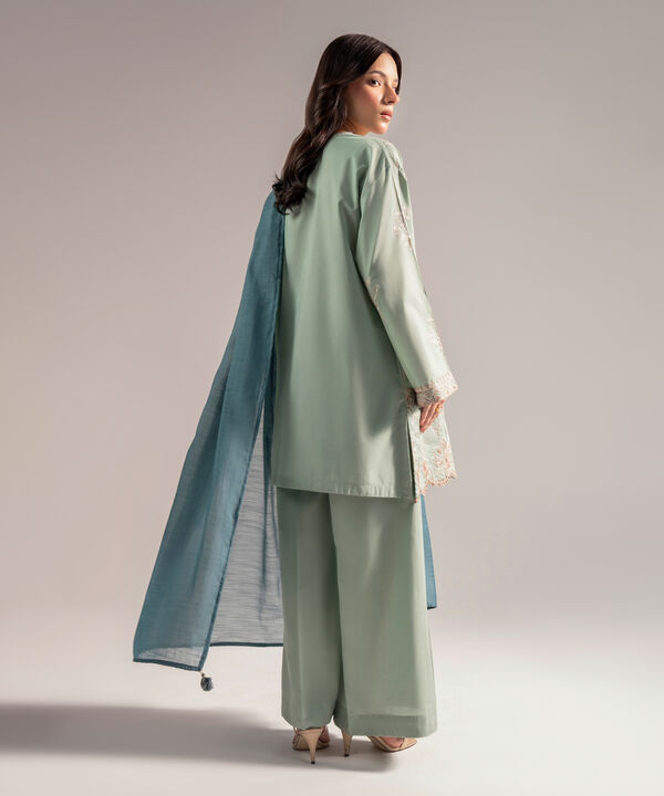 3 Piece - Embroidered Cambric Suit