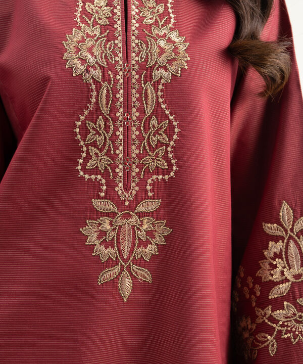 3 Piece - Embroidered Zari Lawn Suit