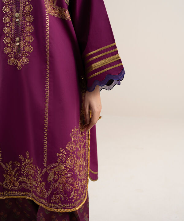 3 Piece - Embroidered Dobby Suit