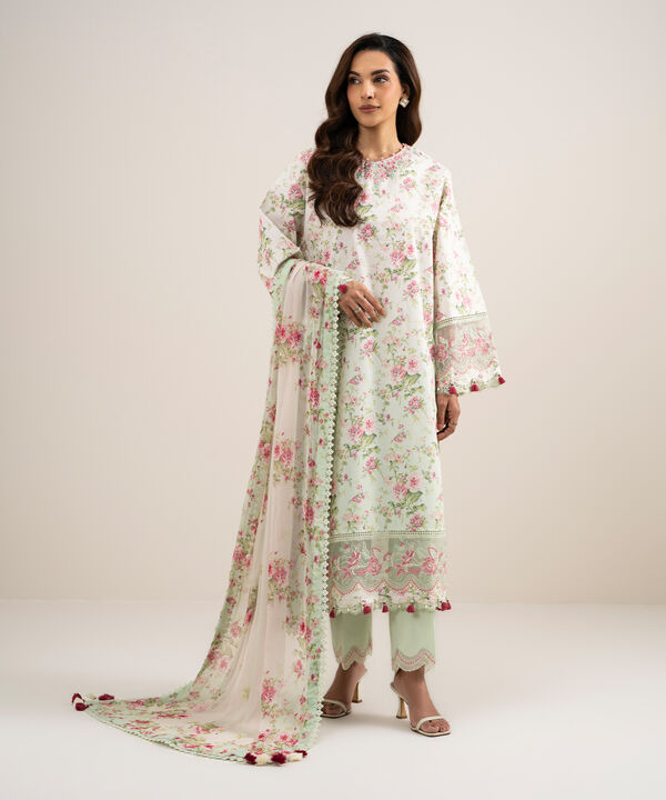 3 Piece - Embroidered Lawn Suit