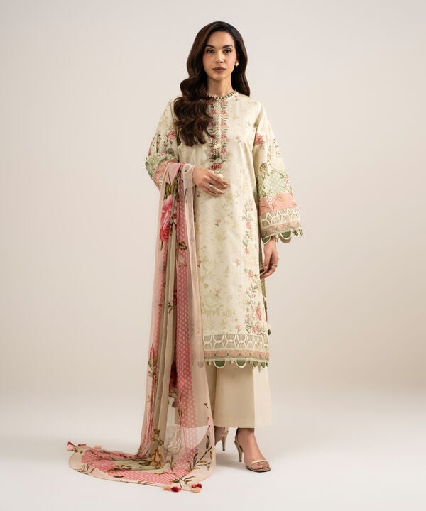 3 Piece - Embroidered Lawn Suit
