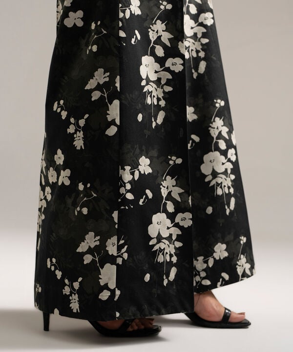 Printed Cambric Flared Pants