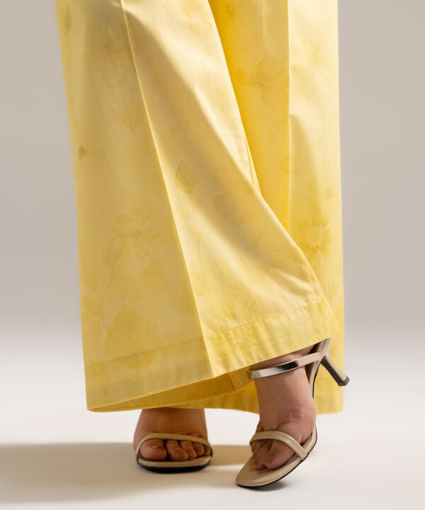 Printed Cambric Flared Pants