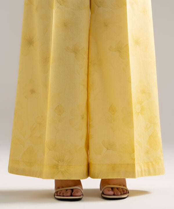 Printed Cambric Flared Pants