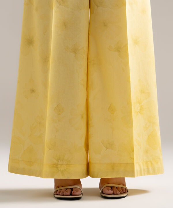 Printed Cambric Flared Pants