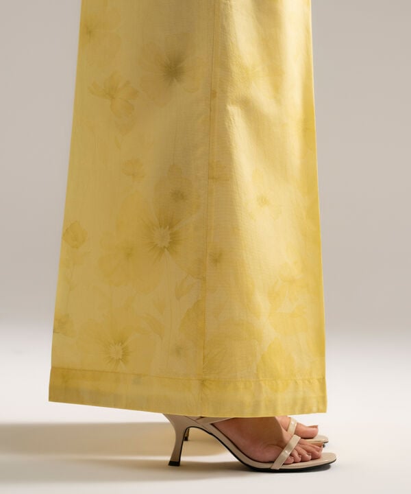 Printed Cambric Flared Pants