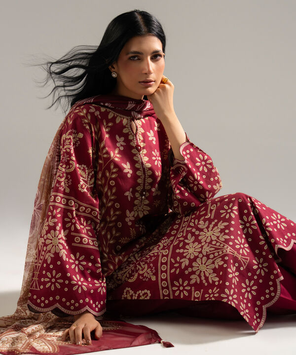 3 Piece - Printed Lawn Suit