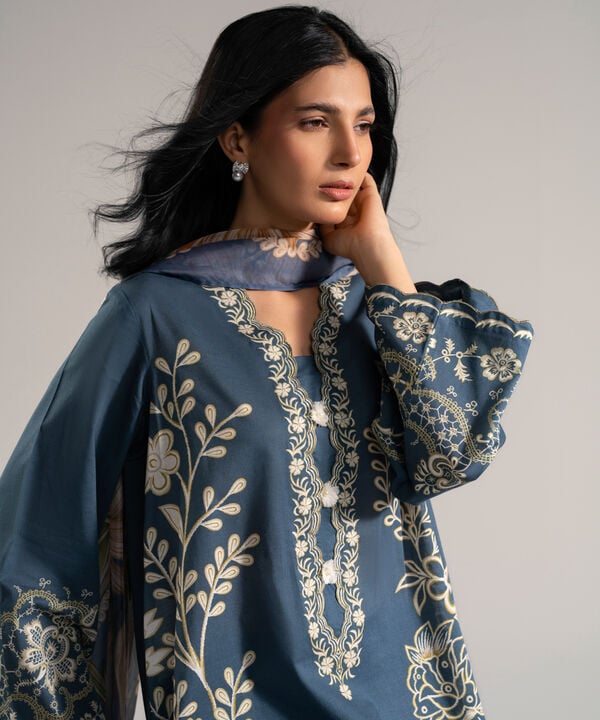 3 Piece - Printed Lawn Suit