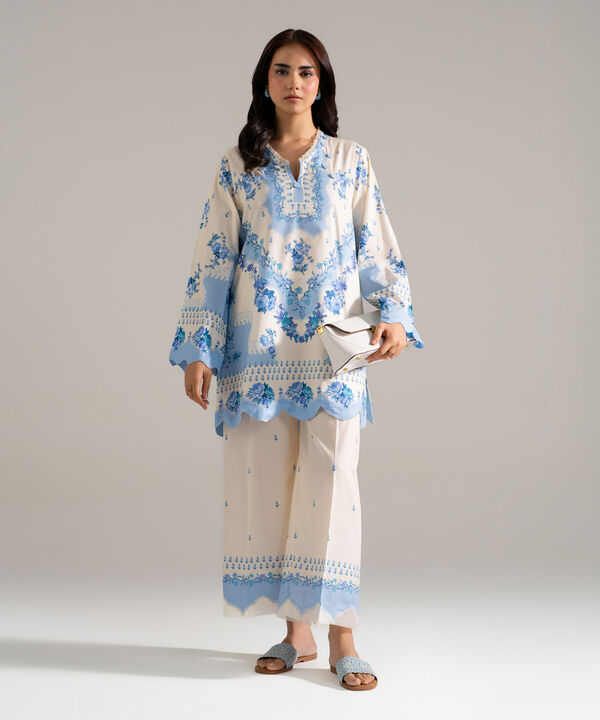 2 Piece - Printed Cotton Viscose Suit