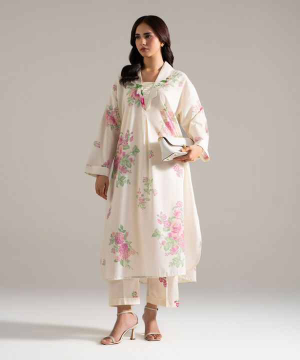 2 Piece - Printed Cotton Viscose Suit