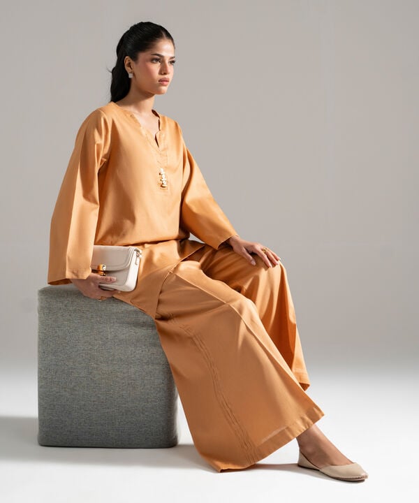 2 Piece - Solid Cotton Linen Suit