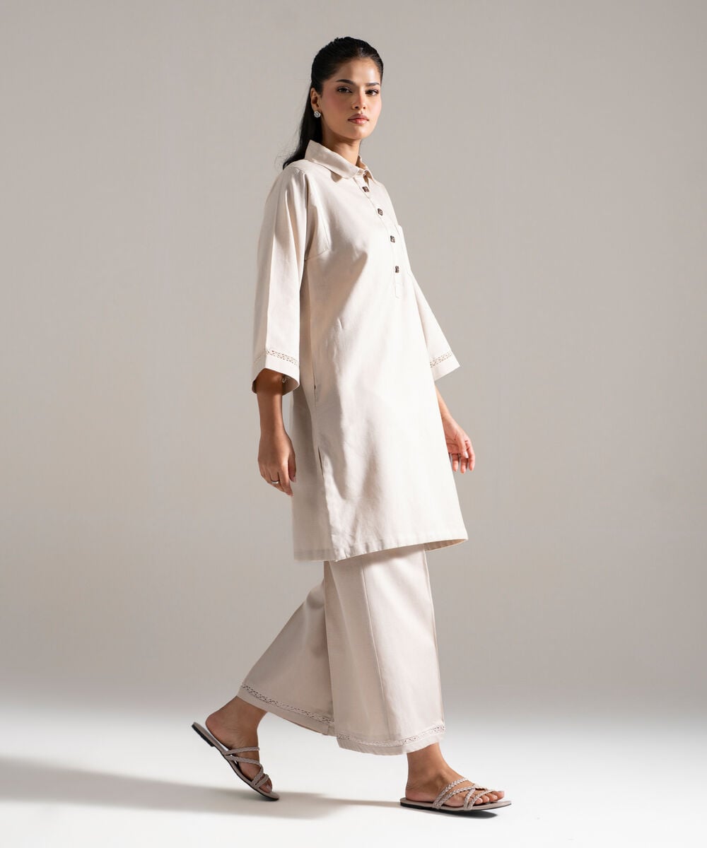 2 Piece - Solid Cotton Linen Suit PEW26CAWMV92
