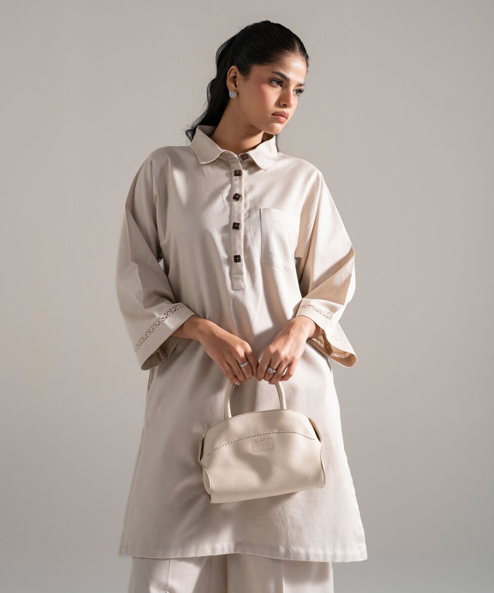 2 Piece - Solid Cotton Linen Suit PEW26CAWMV92