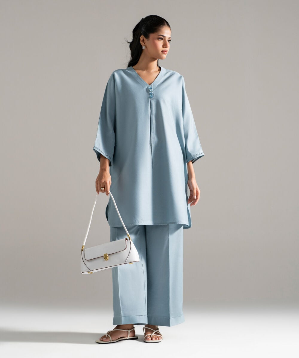 2 Piece - Solid Cotton Linen Suit PEW26CAWMV94