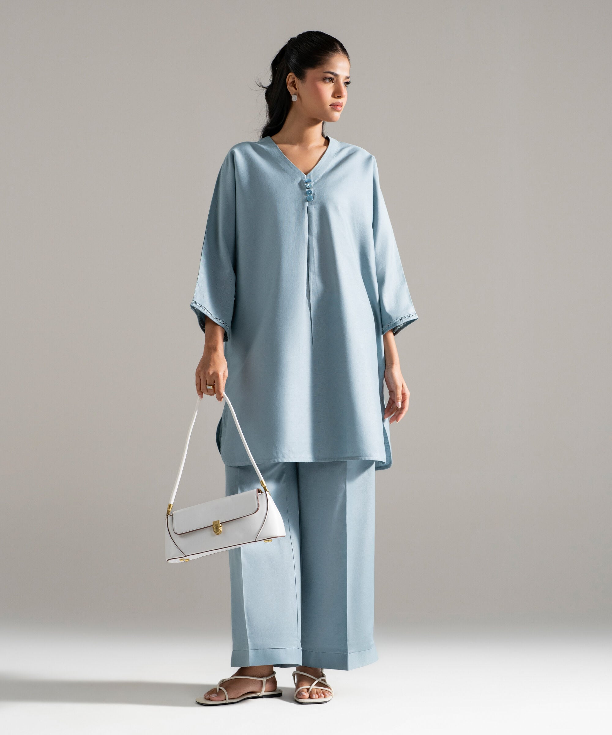 2 Piece - Solid Cotton Linen Suit PEW26CAWMV94
