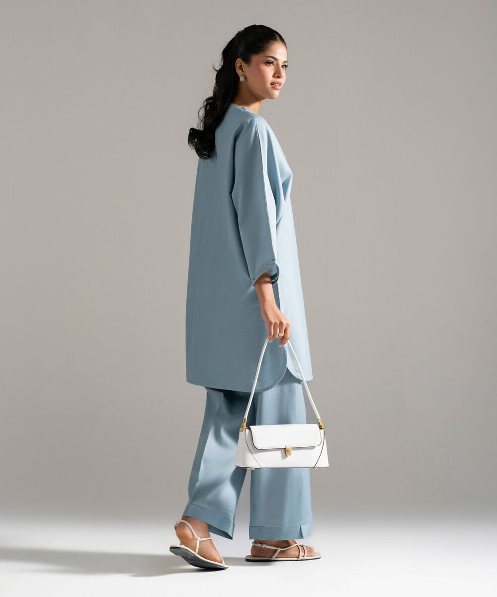 2 Piece - Solid Cotton Linen Suit PEW26CAWMV94