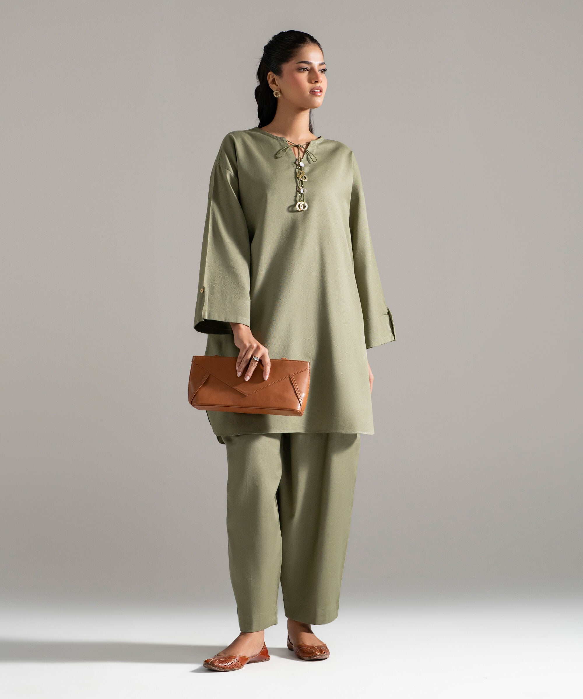 2 Piece - Solid Cotton Linen Suit PEW26CAWMV95