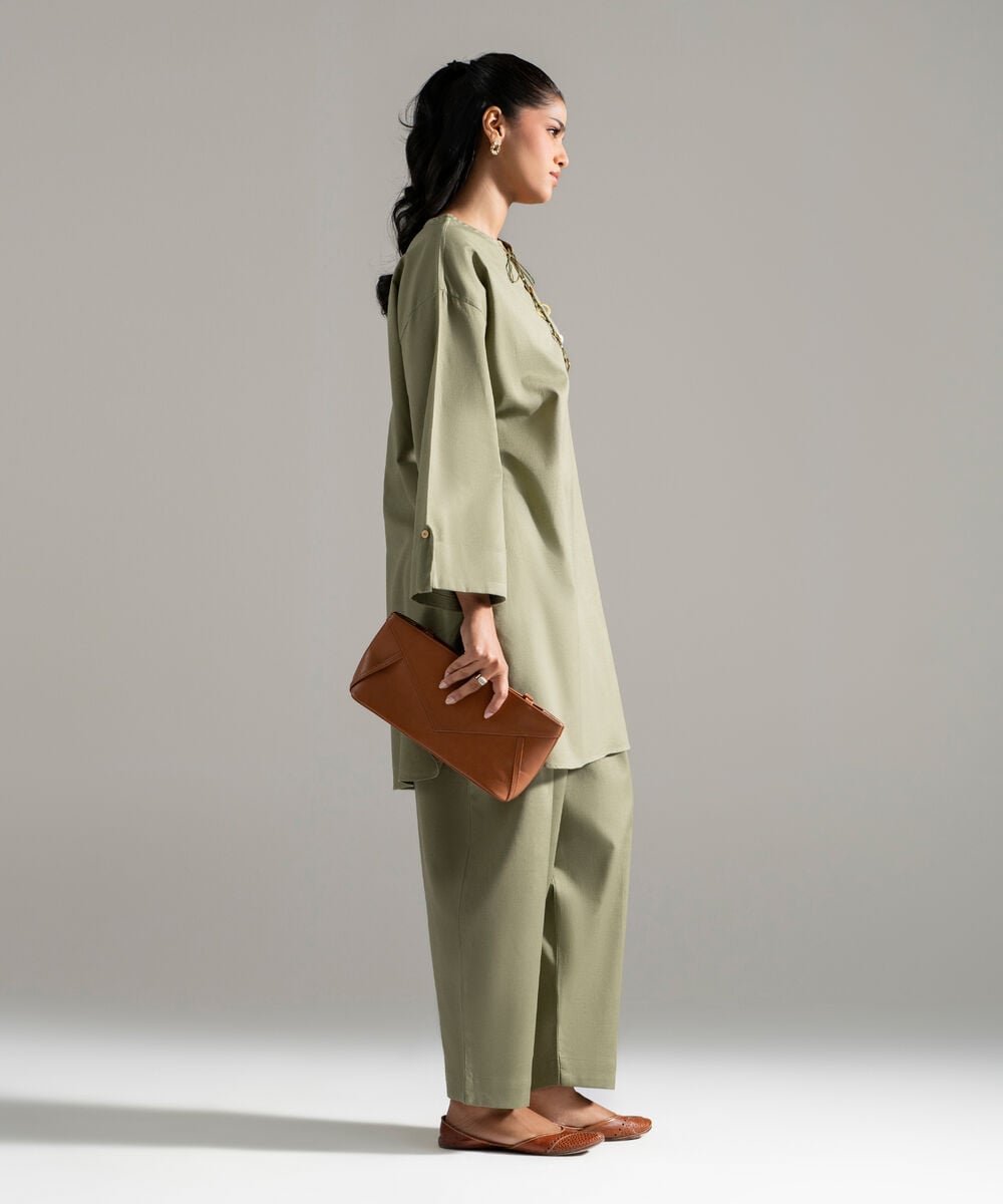 2 Piece - Solid Cotton Linen Suit PEW26CAWMV95