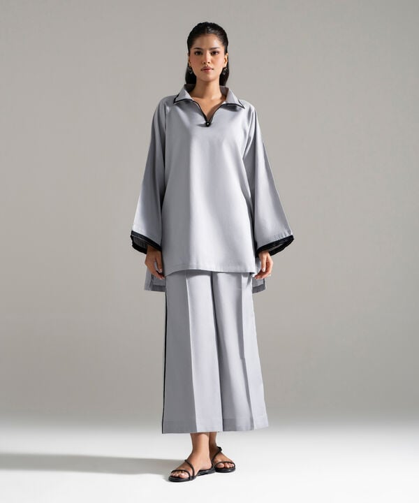 2 Piece - Solid Cotton Linen Suit