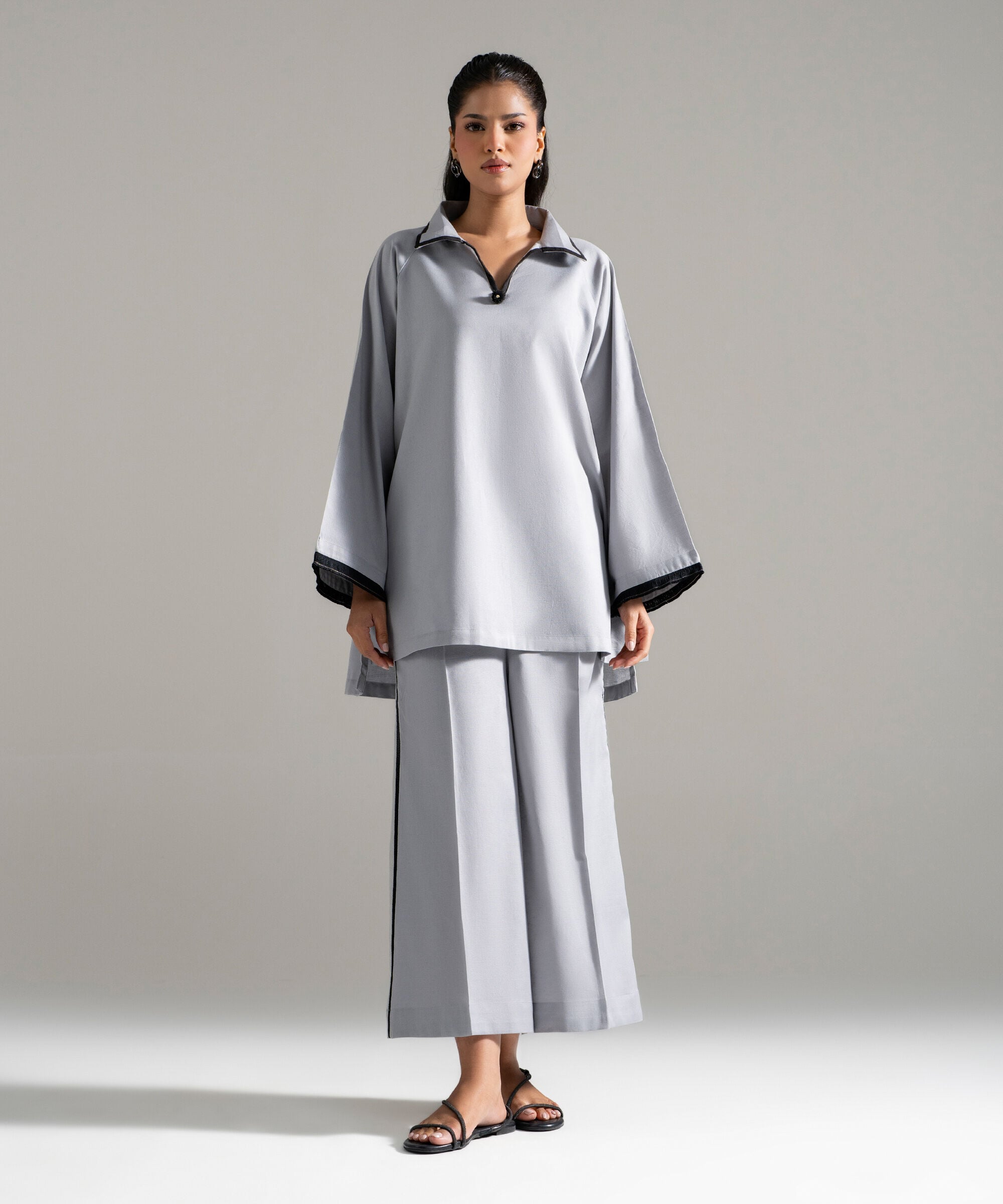 2 Piece - Solid Cotton Linen Suit PEW26CAWMV96