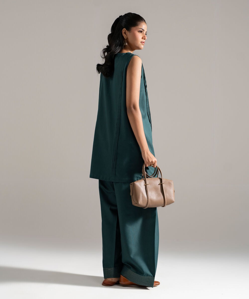 2 Piece - Solid Cotton Linen Suit PEW26CAWMV98