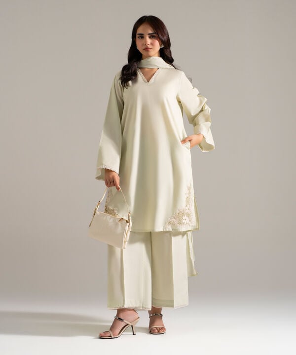3 Piece - Solid Cambric Suit