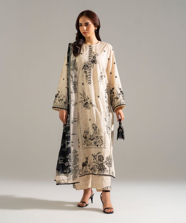 3 Piece - Embroidered Lawn Suit