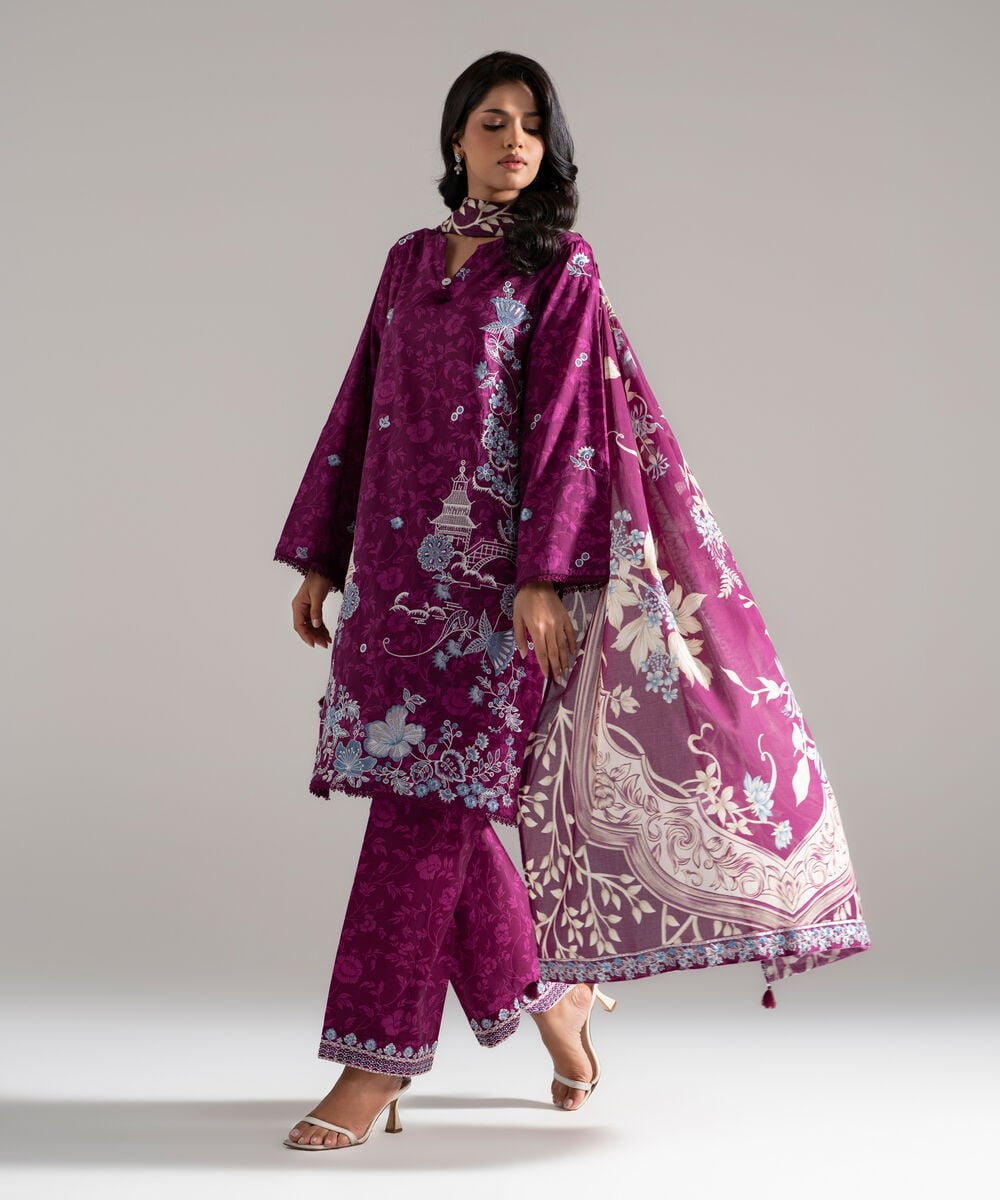 3 Piece - Embroidered Lawn Suit PEW26SCSTV98